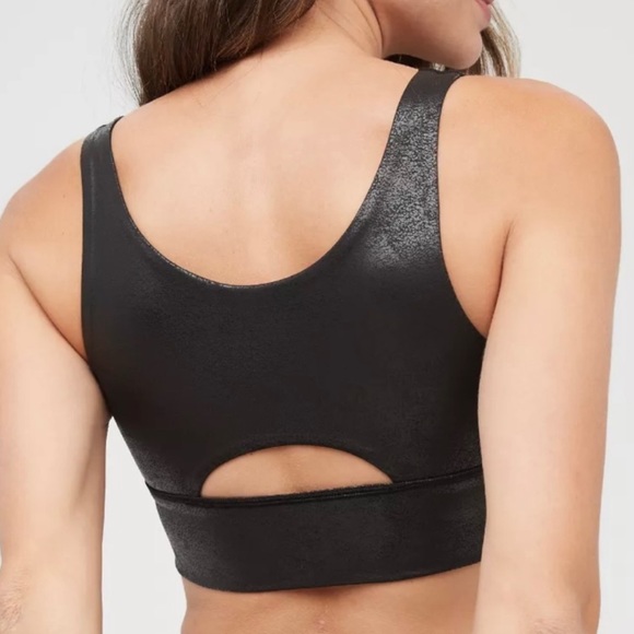 Aerie Faux Leather Sports Bra NWT Size Medium - Picture 2 of 3